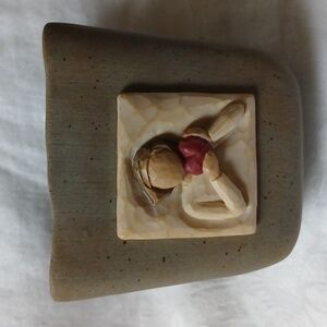 Willow Tree Susan Lordi 2008 HEARTFELT Resin Votive Candle Holder Woman Heart